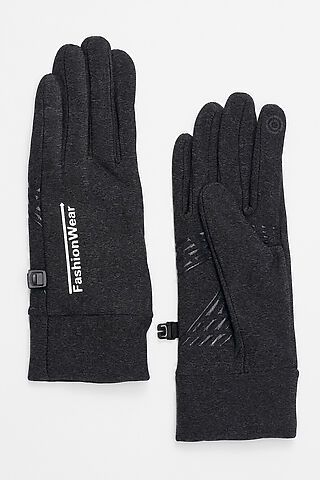 Спортивные перчатки демисезонные женские темно-серого цвета MTFORCE