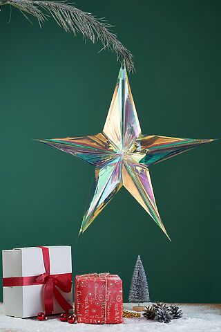Украшение из голографической пленки подвеска в виде звезды новогодний декор "Звездное небо" Nothing But Love
