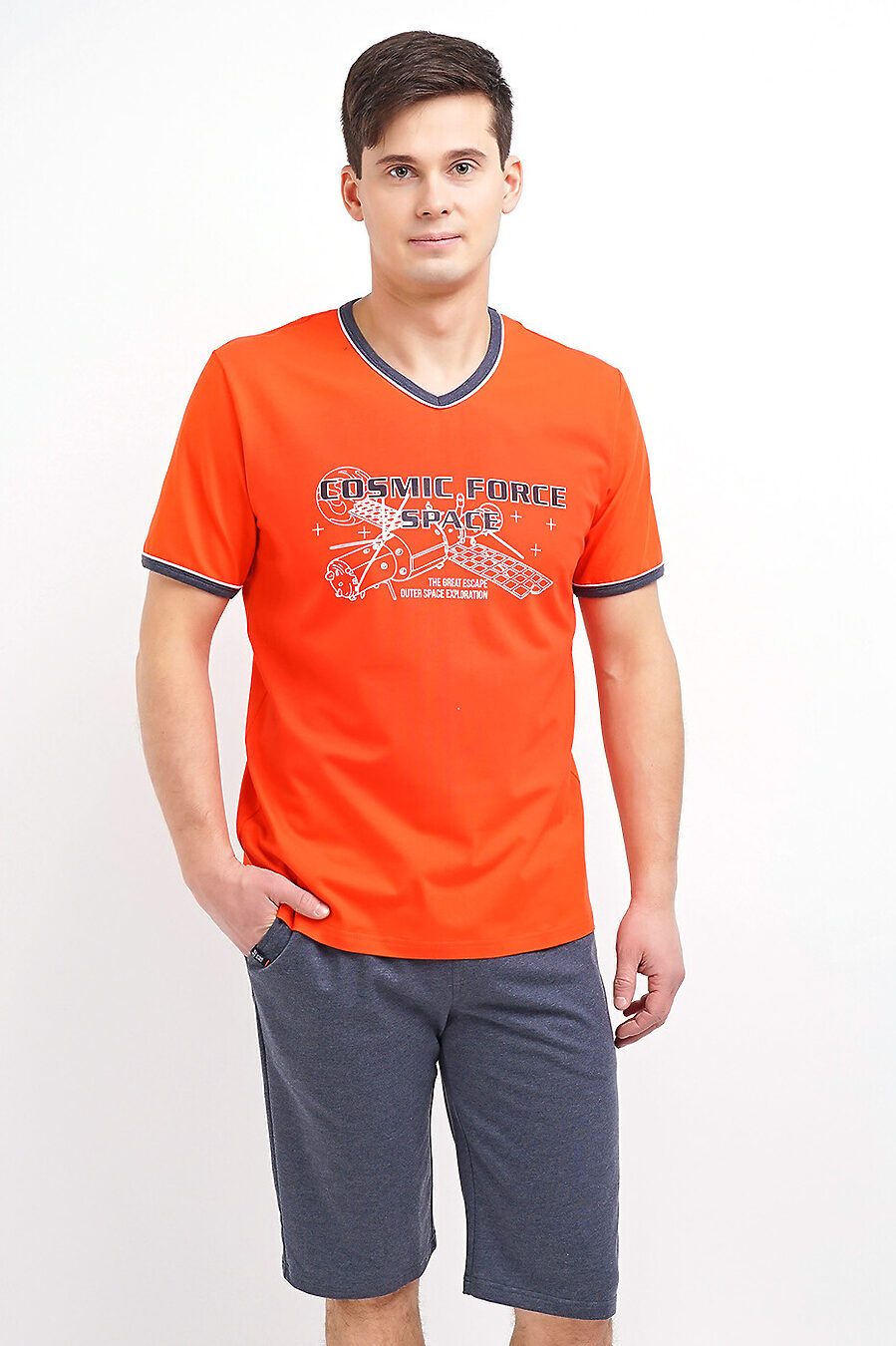 Комплект (шорты+футболка) для мужчин CLEVER 197296 купить оптом от производителя. Совместная покупка мужской одежды в OptMoyo