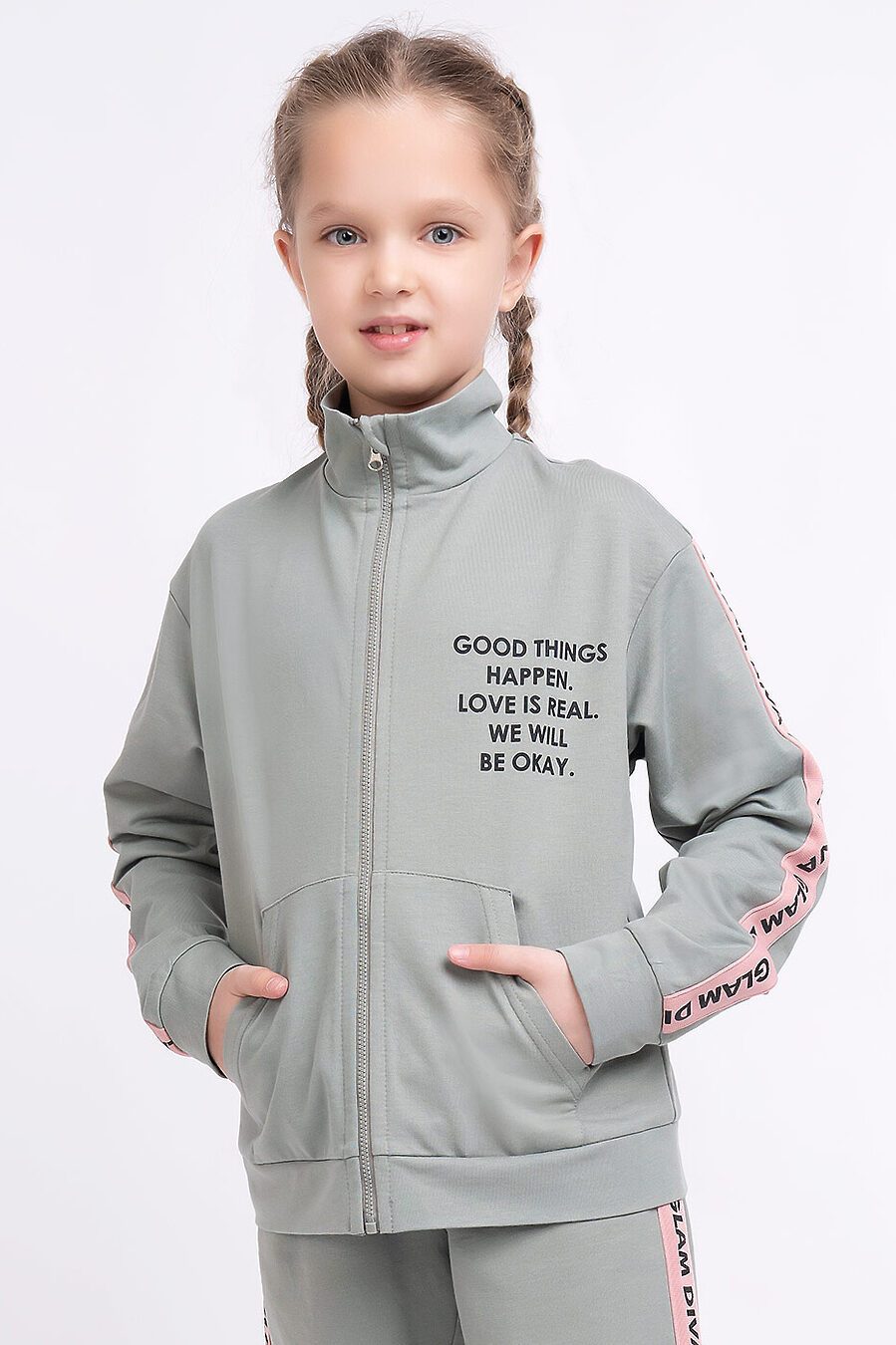 Толстовка  для девочек CLEVER 775741 купить оптом от производителя. Совместная покупка детской одежды в OptMoyo