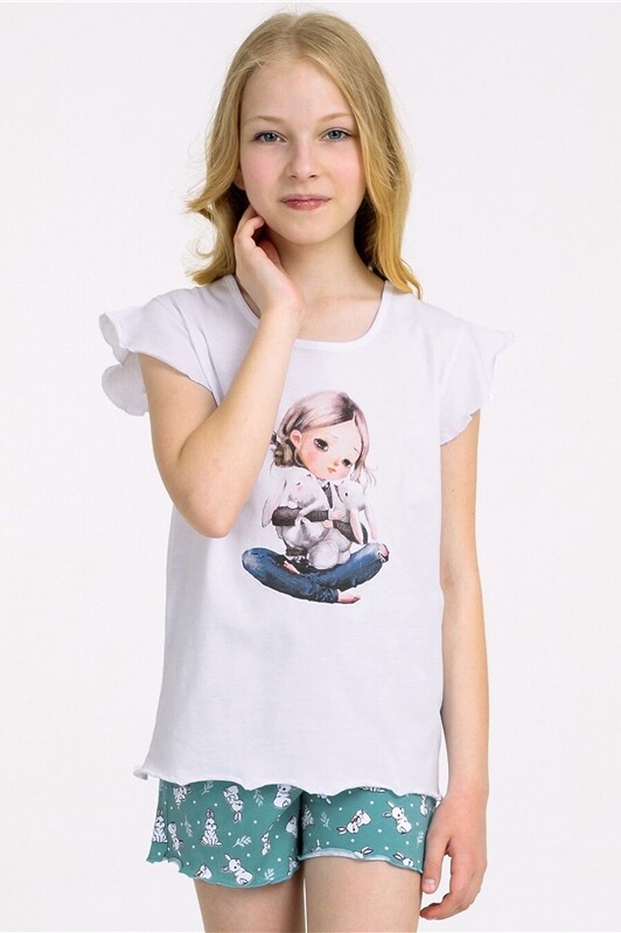 Пижама для девочек АПРЕЛЬ 775942 купить оптом от производителя. Совместная покупка детской одежды в OptMoyo